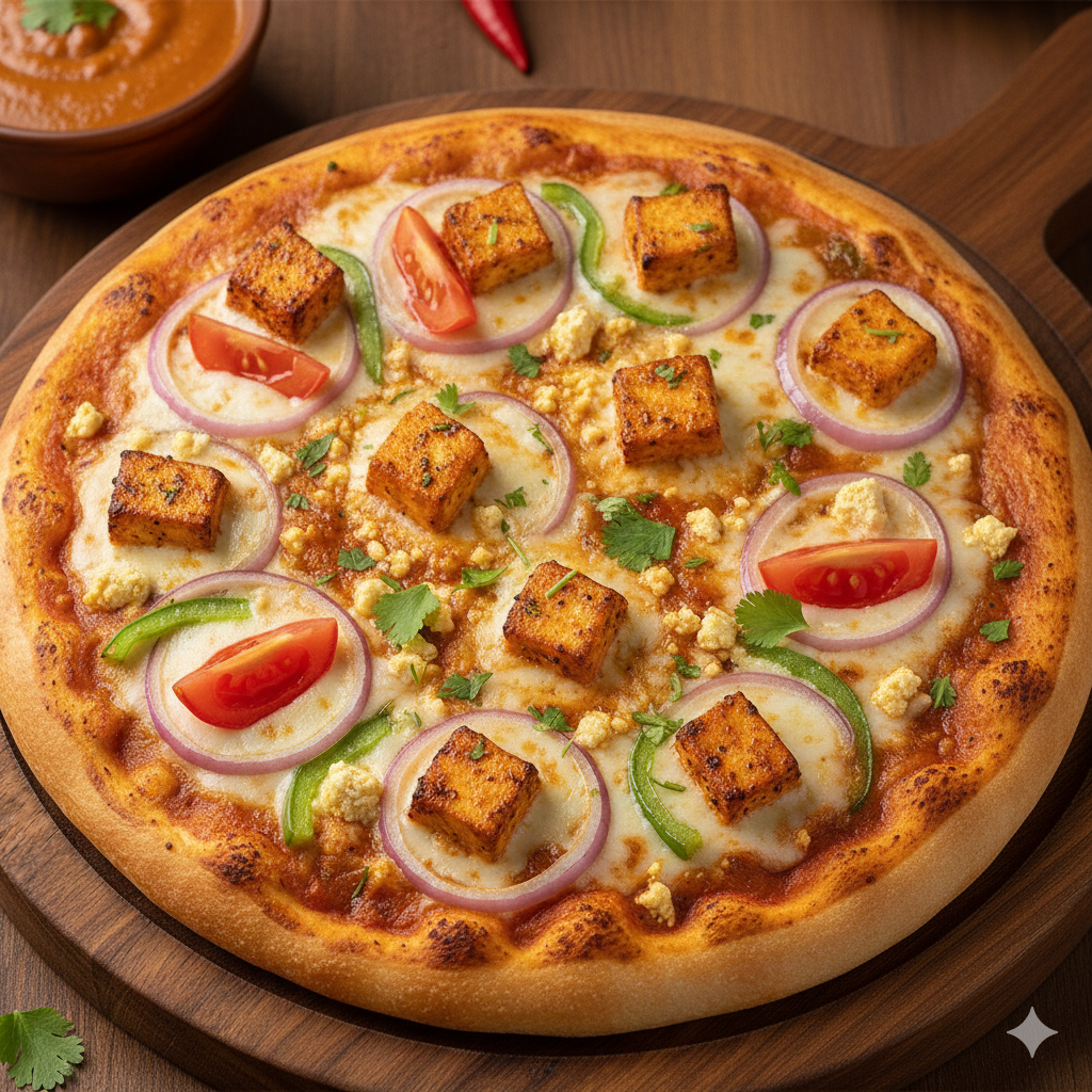 Kadai Paneer Pizza